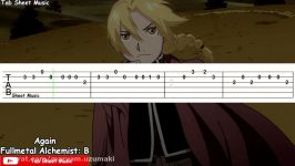 Fullmetal Alchemist Brotherhood OP 1 Full  Again Guitar Tutorial