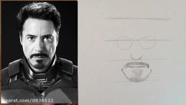 How to Draw Iron Man Tony Stark Step by Step Charcoal and Fixative Tutorial