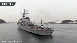 RAW Destroyer USS Fitzgerald off coast of Japan FILE VIDEO