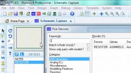 NE 555 tajmer sa dve LED diode  Proteus Design Suite