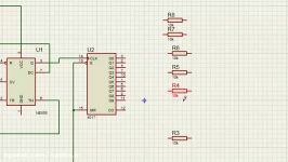 NE 555 tajmer4017 decade counter i sest LED diode  Proteus Design Suite