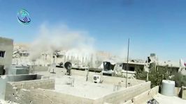 ویران شدن پایگاه تروریست ها توسط توپخانه ارتش سوریه