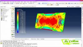 تحلیل سقف بتنی پیش تنیده کابل آباکوس Abaqus