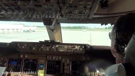 Boeing 747 Cockpit View  Take Off from Miami Intl. MIA