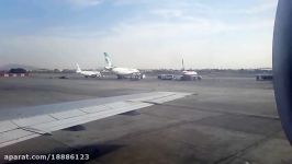 Iran Aseman B727 200 Takeoff from Tehran  Window View