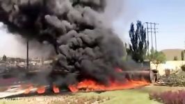 2 کشته در آتش گرفتن تانکر سوخت در تبریز