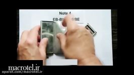 تشخیص اصل یا تقلبی بودن باتری Samsung note 4  ماکروتل
