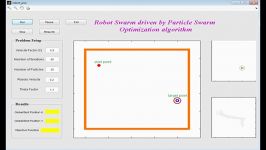 robot swarm driven with PSO