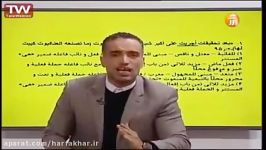 تدریس عربی کنکور مبحث تحلیل صرفی فعل حرف آخر