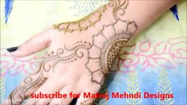 Easy simple beautiful Henna mehndi designs for hand Matroj Mehndi Designs Design 8