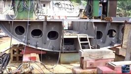 【VERY RATE VIDEO】Shipbuilding  Welding and assembly Ship hulls bow ship