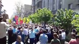استقبال پرشور مردم دكتر احمدی نژاد در راهپیمایی قدس