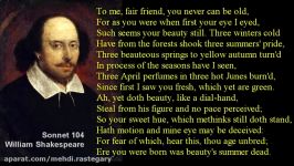 Shakespeare Sonnet 104 with text