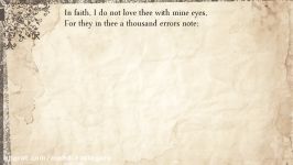 Sonnet 141 In faith I do not love thee with mine eyes