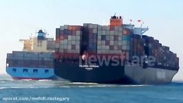 Two container ships collide on Suez Canal