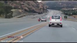 راننده بی احتیاطی وسط بزرگراه حادثه ای دلخراش آفرید