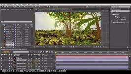 آموزش افترافکت قرار دادن درخت ایجاد حس عمق سه بعدی After Effects trees depth