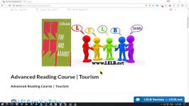 An Advanced Reading Course on Tourism  LELB Society