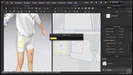 آموزش مارلوس دیزاینر ساخت جیب Marvelous Designer Internal Lines  Layer Clone