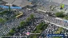 تصاویر هوایی حضور مردم در مصلای امام خمینیره