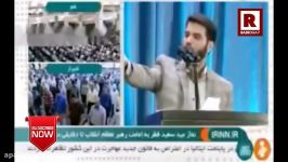 مداحی ضد روحانی دولتش برجام در حضور خود روحانی در نماز عید فطر