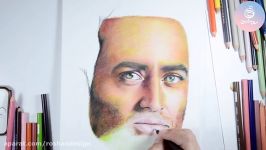 نقاشی مداد رنگی چهره  گروه طراحی روشن