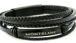 دستبند چرم طرح Montblanc