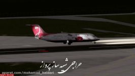 فرود در شب RJ100 هواپیمایی قشم در زوریخ LIVE ATC