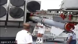 Navy Destroyer Loading and Firing an ASROC Missile