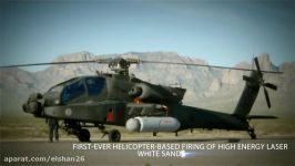 هلیکوپتر آپاچی هدف قرار دادن یک هدف زمینی توسط لیزر
