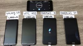 OnePlus5 vs GS8 vs HTC U11 vs One+ 3T  Charging Speed