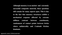 Mechanics of masonry