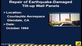 Repair of Earthquake Damaged Tilt Up Concrete Walls in Industrial Building with