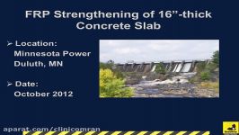 FRP Strengthening of 16 inch Concrete Slab