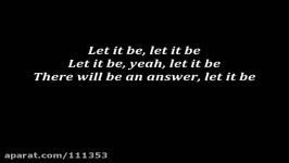 ترانه زیبای let it be بیتلز