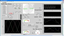 شبیه سازی موتور القایی در LabVIEW