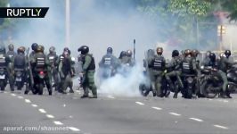 RAW Motorbike police deployed to battle anti Maduro protesters in Caracas