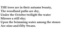 The Wild Swans at Coole by W.B. Yeats read by Tom OBedlam