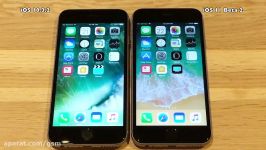 مقایسه سرعت iOS 10.3.2 iOS 11 بتا در iPhone 6S