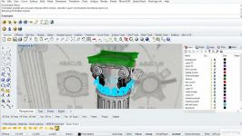 مدلسازی ستون های معماری در Rhino Digital Tutors