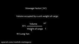 Cargo Work Numerical  Cargo Stowage Basic definitions