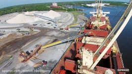 TeleStacker® Conveyor and RazerTail® Truck Unloader Loading Ships in FL