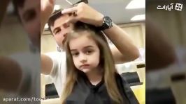 اکراه زیبا این دختر بچه هنگام ارایش موهاش
