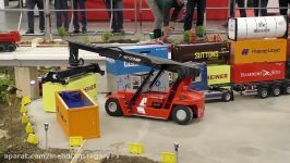 RC CONTAINER TERMINAL SCALE 114 MODEL TRUCK LOGISTIC Intermodellbau Dortmund 2016