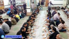 ضیافت افطاری ساده عزاداری شب 23 ماه رمضان در ساری