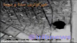 فیلم 3 لحظه اصابت موشک های نقطه زن سپاه پاسداران به