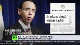 Anonymous sources US Justice Dept launches witch hunt on potential fake news