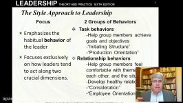 Behavioral Approach to Leadership Northouse 7th ed. Ch. 4