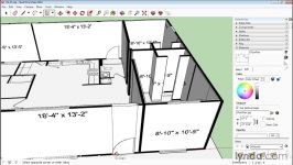 آموزش نرم افزار اسکچاپ مدلسازی دیوار SketchUp