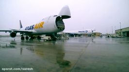 Time Lapse Panalpina 747 Air Cargo Loading  Huntsville to Brazil First Flight